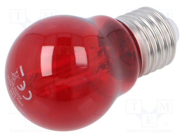 LED lamp; red; E27; 230VAC; 470lm; 4.5W; 270°