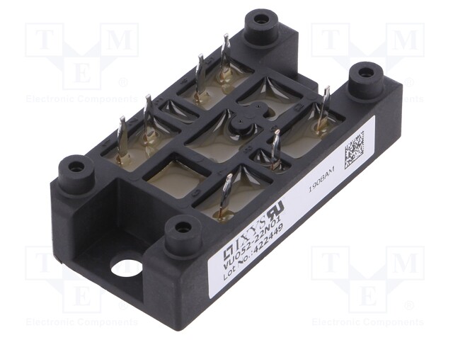 Three-phase bridge rectifier; Urmax: 2.2kV; If: 60A; Ifsm: 350A