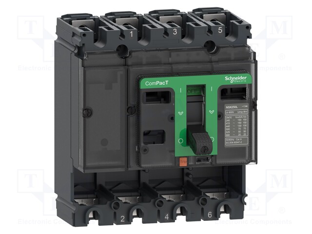 Power breaker; Poles: 4; DIN; Inom: 160A; NSX; IP40; -25÷70°C; 690VAC