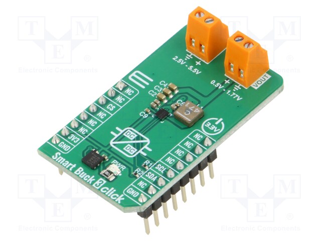 Click board; DC/DC converter; I2C; TPS62366A; prototype board