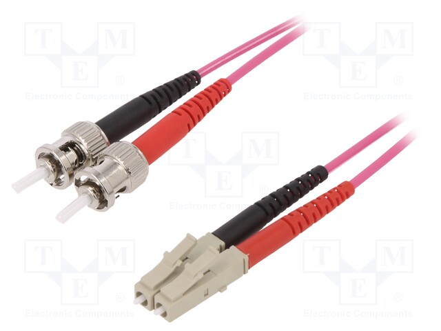 Fiber patch cord; OM4; LC/ST; 2m; LSZH; Optical fiber: 50/125um