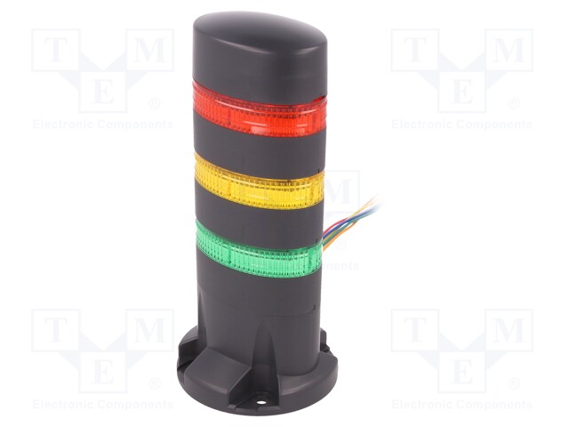 Signaller: signalling column; continuous light; Usup: 24VDC; LED