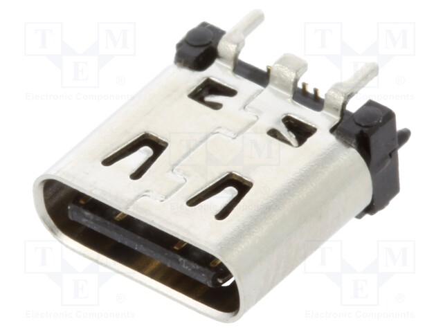 Socket; USB C; on PCBs; SMT; PIN: 16; vertical; USB 3.1; 5A; reel