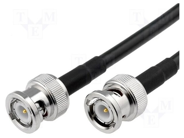 Cable; 50Ω; 1m; BNC plug,both sides; black