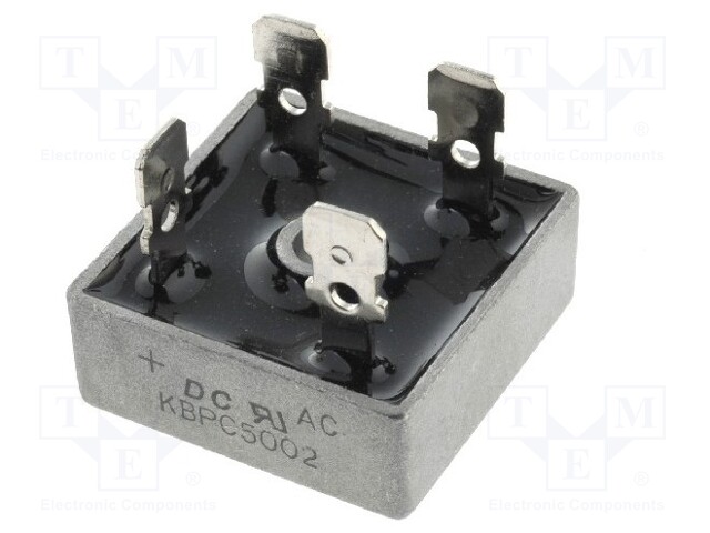 Single-phase bridge rectifier; Urmax: 200V; If: 50A; Ifsm: 500A