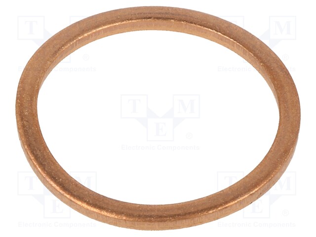 Gasket; copper; D: 2mm; Øint: 24mm; Øout: 29mm; DIN: 7603