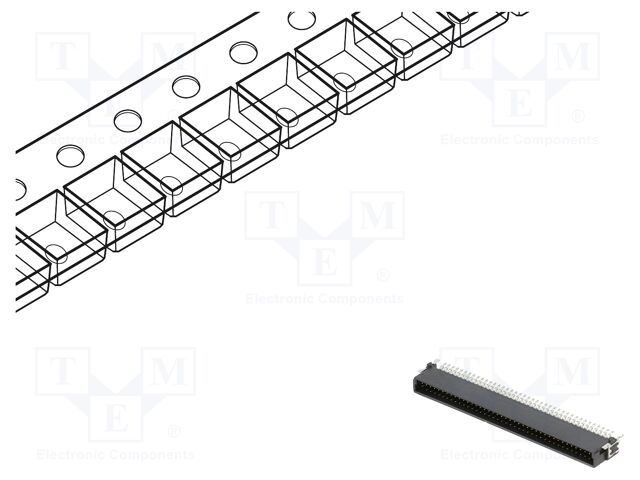 Connector: PCB to PCB; male; PIN: 80; 1.27mm; -55÷125°C; UL94V-0