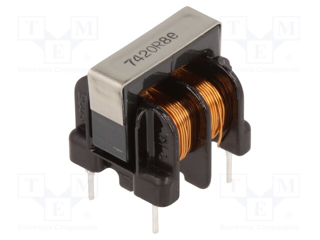 Inductor: wire; THT; 7.4mH; 800mA; 640mΩ; 18x16x17.5mm; vertical