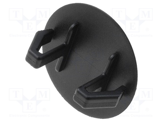 Stopper; polyamide; Øhole: 15.5mm; H: 12.1mm; black; Dim: Ø30mm