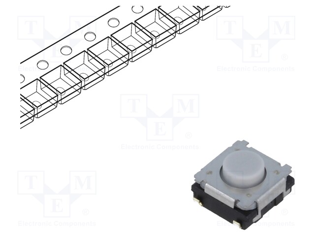 Microswitch TACT; SPST; Pos: 2; 0.02A/15VDC; SMT; none; 2N; 3.5mm