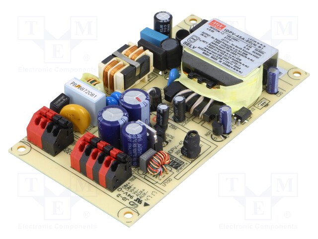 Power supply: switched-mode; LED; 45W; 60VDC; 0.75A; 90÷295VAC