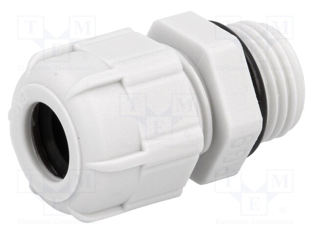 Cable gland; PG9; IP68; Mat: polyamide; grey; UL94V-2