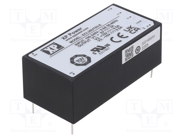 Power supply: switched-mode; 30W; 5VDC; 3A; OUT: 3; 155g; -20÷70°C