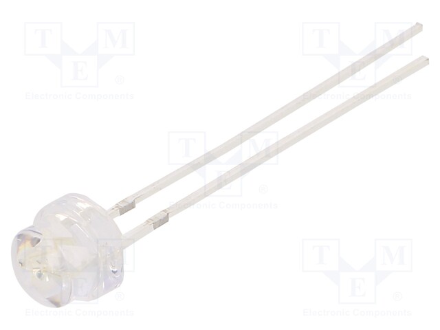 LED; blue; 220÷330mcd; 100°; Front: convex; 5V; 2.54mm; THT