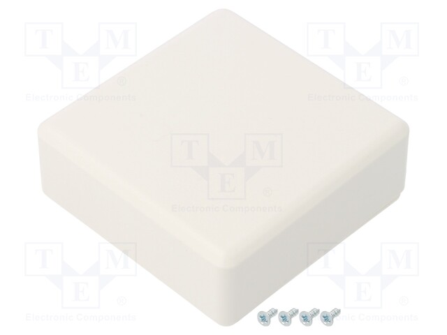 Enclosure: multipurpose; X: 71mm; Y: 71mm; Z: 27mm; ABS; white