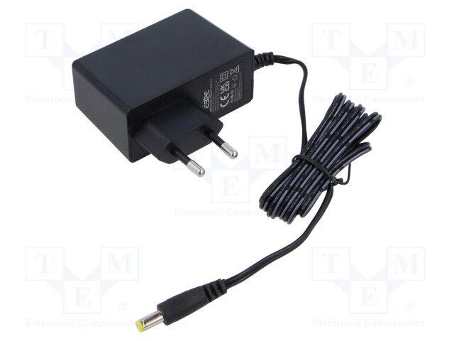 Power supply: switched-mode; mains,plug; 15VDC; 1.6A; 24W; Plug: EU