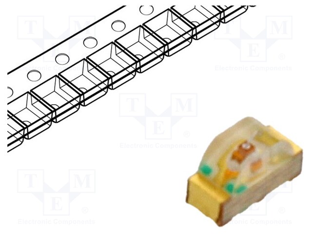 LED; SMD; 0602; green; 4.5÷15mcd; 1.6x0.6x1mm; 155°; 2.2÷2.6V; 20mA