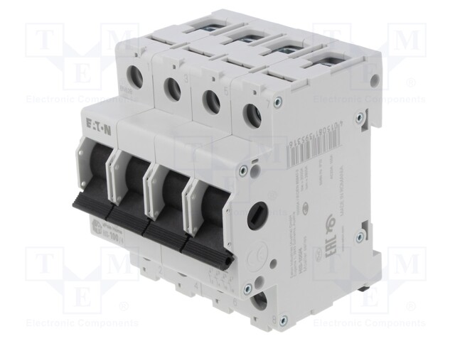 Switch-disconnector; Poles: 4; DIN; 100A; 240/415VAC; HIS; IP40