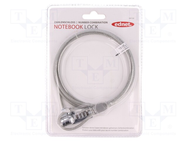 Security wire; silver; Features: cipher security; 1.5m