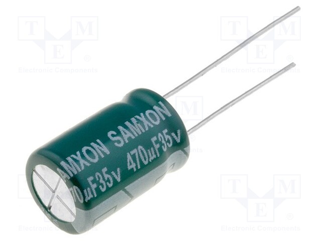 Capacitor: electrolytic; low impedance; THT; 470uF; 35VDC; ±20%