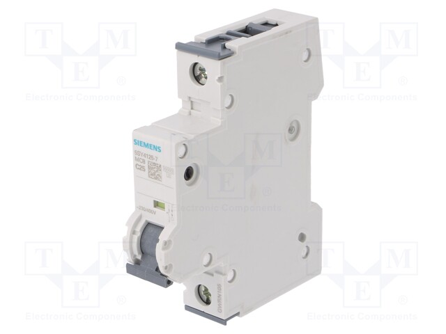 Circuit breaker; 230/400VAC; Inom: 25A; Poles: 1; DIN; Charact: C