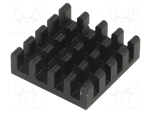 Heatsink: extruded; black; L: 19mm; W: 19mm; H: 6mm; aluminium