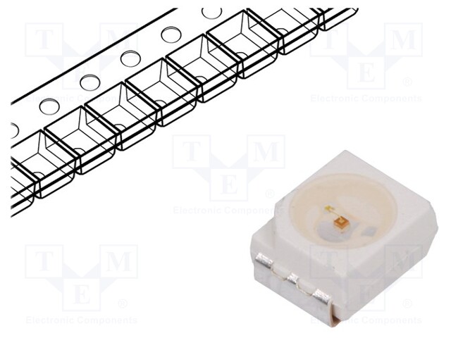 LED; SMD; 3528,PLCC2; green; 2.8÷8mcd; 3.5x2.8x1.9mm; 120°; 20mA