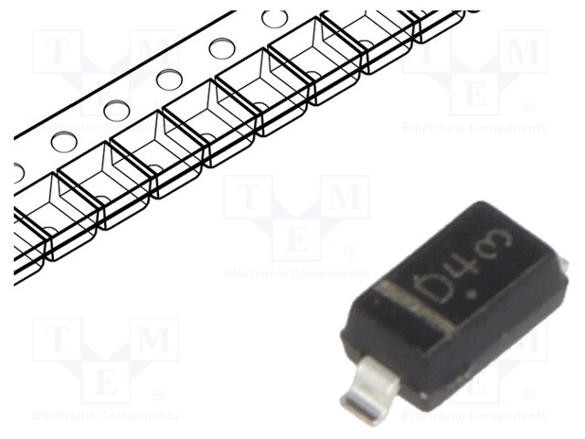 Diode: Zener; 0.5W; 4.3V; SMD; reel,tape; SOD123; single diode