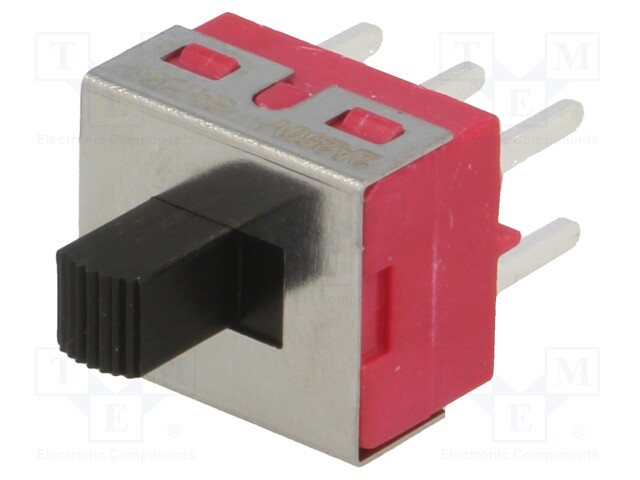 Switch: slide; Pos: 2; DPDT; 2A/250VAC; ON-ON; Mounting: THT; UL94V-0