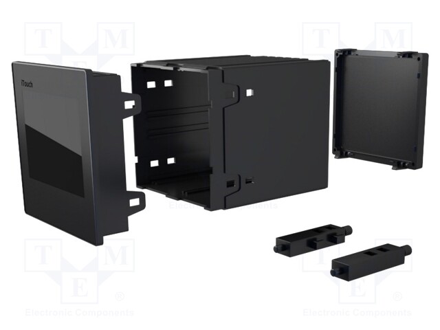 Enclosure: panel; X: 96mm; Y: 96mm; Z: 57mm; ABS + PC,PPO; black