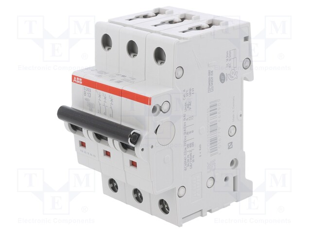 Circuit breaker; 400VAC; Inom: 13A; Poles: 3; DIN; Charact: B; 6kA