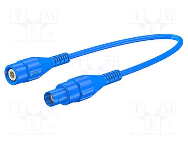 Test lead; BNC male plug-BNC female plug; Len: 2m; blue; Z: 50Ω