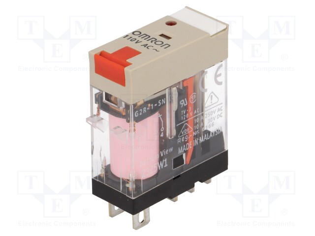 Relay: electromagnetic; SPDT; Ucoil: 110VAC; 10A/250VAC; 10A/30VDC