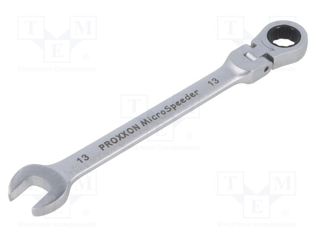 Wrench; combination spanner,with joint; 13mm; MicroSpeeder