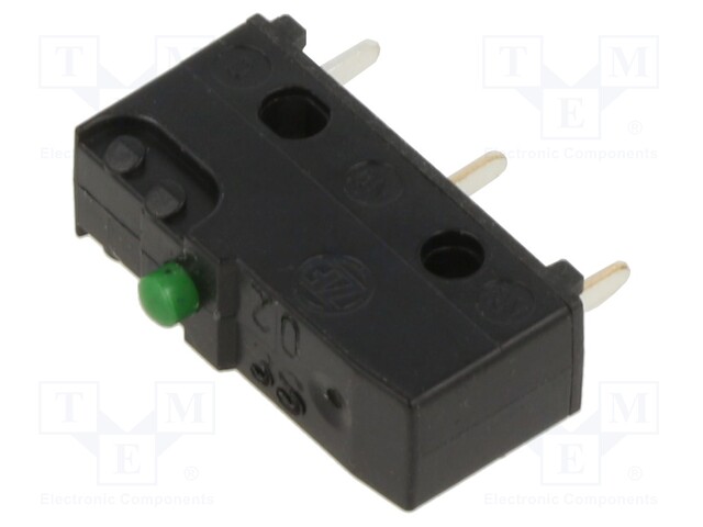 Microswitch SNAP ACTION; without lever; SPDT; 0.1A/250VAC; Pos: 2