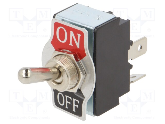 Switch: toggle; Pos: 2; DPST; OFF-ON; 20A/12VDC; 0÷85°C; 50mΩ; TB/TB2