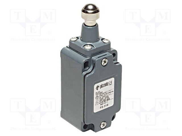 Limit switch; stainless steel sphere Ø12,7mm; NO + NC; 10A; IP67