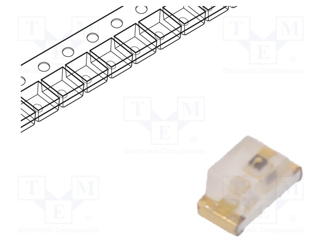 LED; SMD; 0603; red; 55÷100mcd; 1.6x0.8x0.75mm; 150°; 1.85÷2.5V