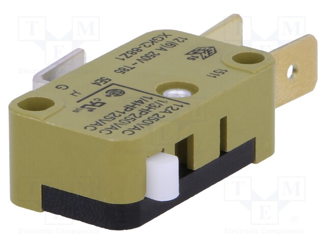 Microswitch SNAP ACTION; without lever; SPDT; 12A/250VAC; Pos: 2
