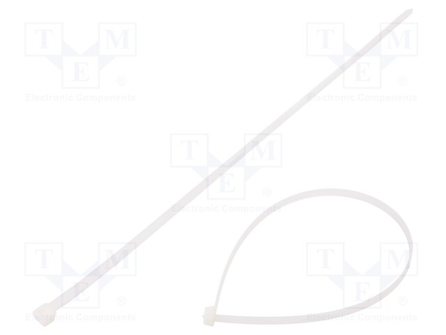 Cable tie; L: 450mm; W: 7.6mm; polyamide; 550N; natural; UL94V-2