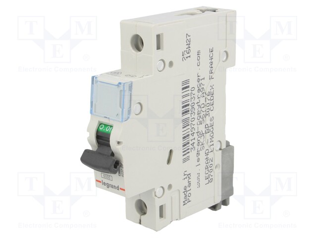 Circuit breaker; 230VAC; Inom: 25A; Poles: 1; DIN; Charact: D; 6kA