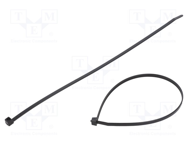 Cable tie; L: 300mm; W: 4.6mm; polyamide; 225N; black; Ømax: 80mm