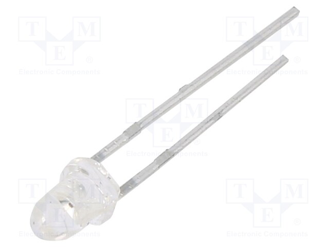 LED; 3mm; orange; 188mcd; 25°; Front: convex