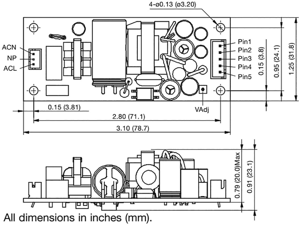 Power supply: switched-mode; 15W; 120÷370VDC; 85÷264VAC; OUT: 3