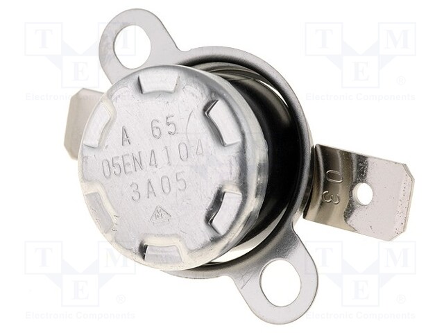 Sensor: thermostat; Output conf: NC; 65°C; 10A; 250VAC