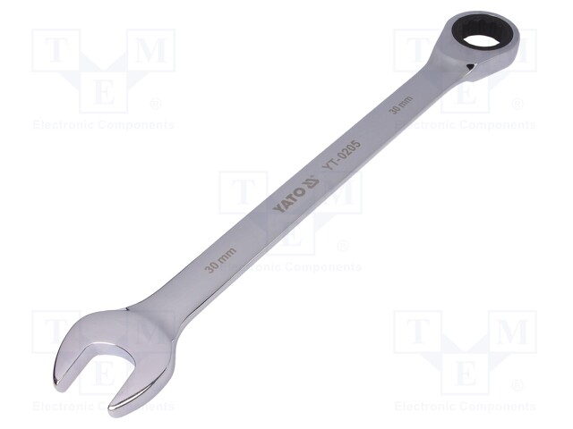 Key; combination spanner,with ratchet; 30mm