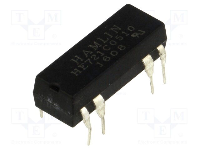 Relay: reed; SPDT; Ucoil: 5VDC; max.175VDC; Rcoil: 200Ω; 125mW; PCB