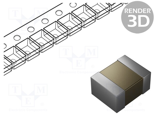 SMD Multilayer Ceramic Capacitor, Temperature Stable, 3.3 µF, 100 V, 1210 [3225 Metric], ± 10%, X7R