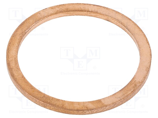 Gasket; copper; D: 1.5mm; Øint: 22mm; Øout: 27mm; DIN: 7603