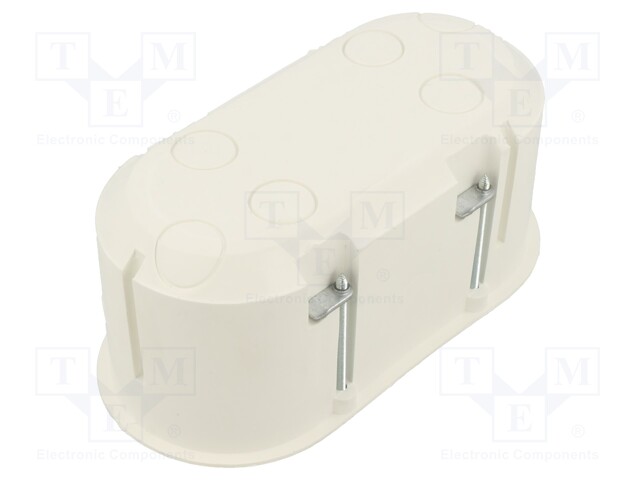 Enclosure: back box; Ø: 62mm; Z: 60mm; plaster embedded; deep; white